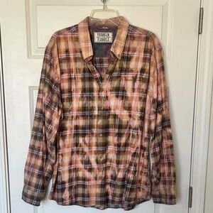 Franklin Flannels Plaid Button-Up Shirt in Pink/Brown